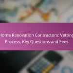 Home Renovation Contractors: Vetting Process, Key Questions and Fees