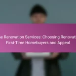 Home Renovation Services: Choosing Renovations, First-Time Homebuyers and Appeal