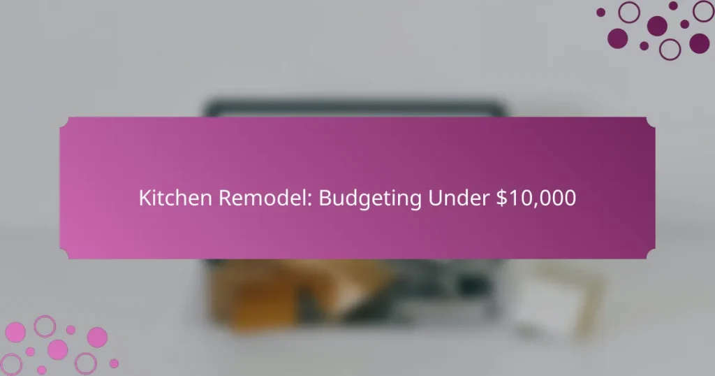 Kitchen Remodel: Budgeting Under $10,000