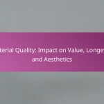 Material Quality: Impact on Value, Longevity and Aesthetics