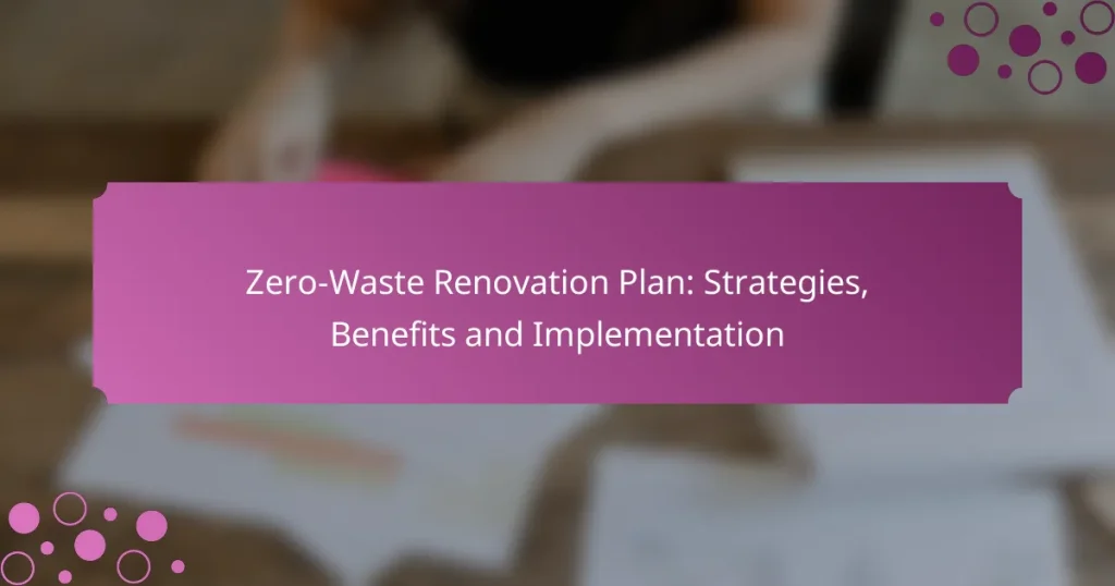 Zero-Waste Renovation Plan: Strategies, Benefits and Implementation